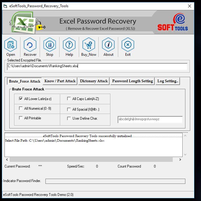 Excel password recovery tool free